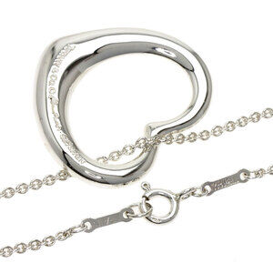 Tiffany Co Open Heart Necklace Silver